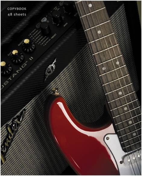 Тетрадь в клетку "Гитара Stratocaster с комбиком", 48 листов