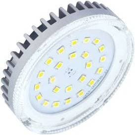 Ecola GX53 LED 6,0W Tablet 220V 2800K прозрачное стекло (ребристый алюм....