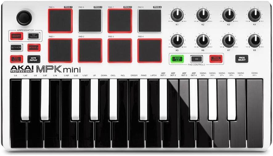 AKAI PRO MPK MINI MK2 LE WHITE - MIDI-клавиатура