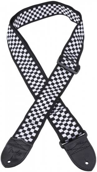 FENDER 2' NYLON CHECKER BOARD STRAP BLACK/WHITE - Ремень