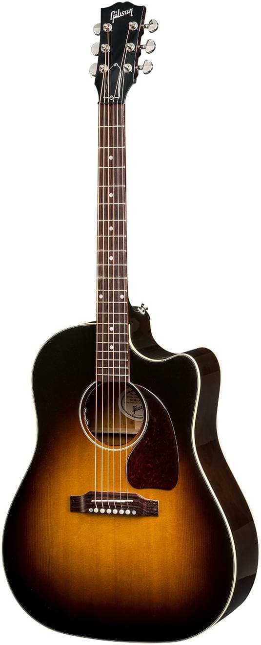 GIBSON 2018 J-45 Cutaway Vintage Sunburst гитара электроакустическая