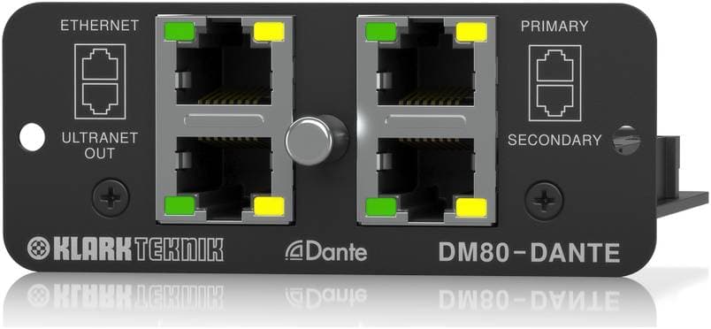 KLARK TEKNIK DM80-DANTE - аудиоинтерфейс DANTE 16 I/O и ULTRANET 16 OUT для DM8000