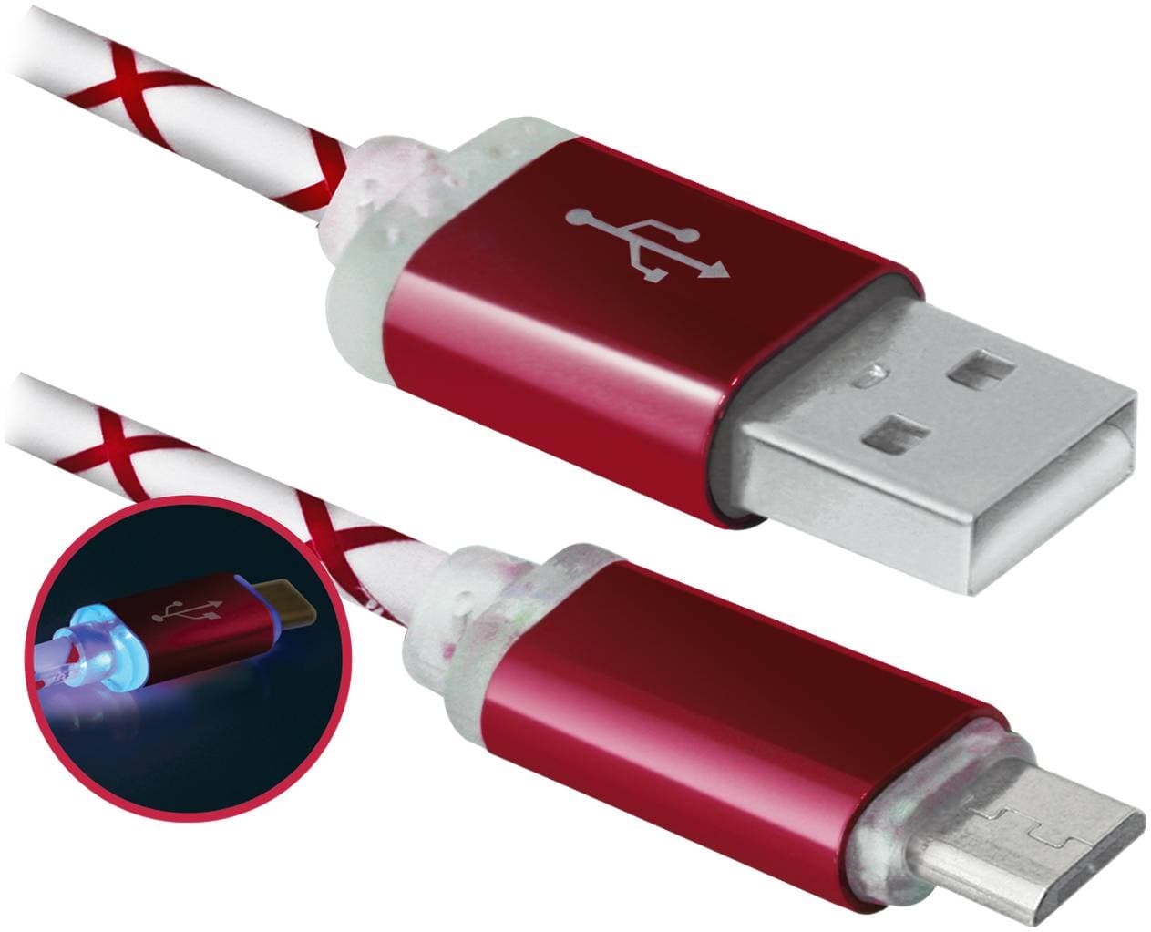 DEFENDER USB08-03LT красный - Цифровой кабель