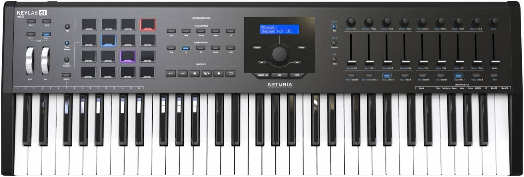 Arturia KeyLab mkII 61 Black - 61 клавишная полувзвешенная динамическая...