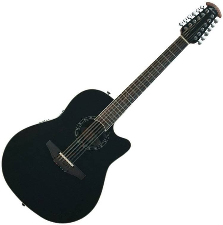 OVATION 2751AX-5 Standard Balladeer Deep Contour Cutaway 12-String Black...