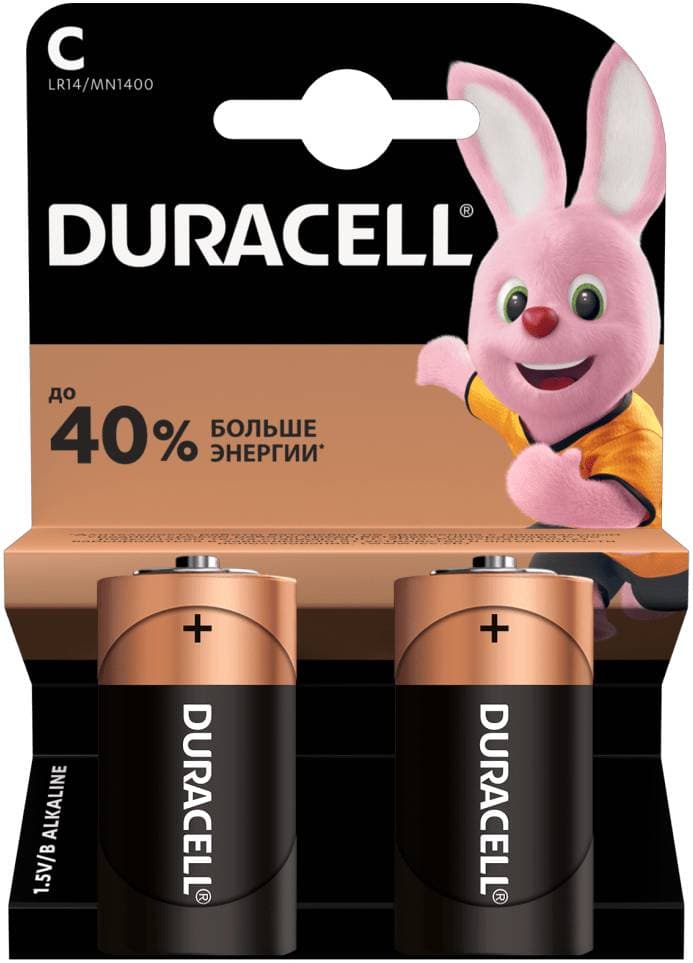 DURACELL LR14 2BL уп 2 шт - Батарейка тип C