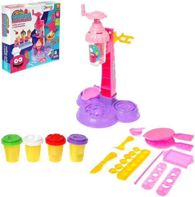 ЭВРИКИ "Фабрика мороженого" - Набор для творчества пластилин