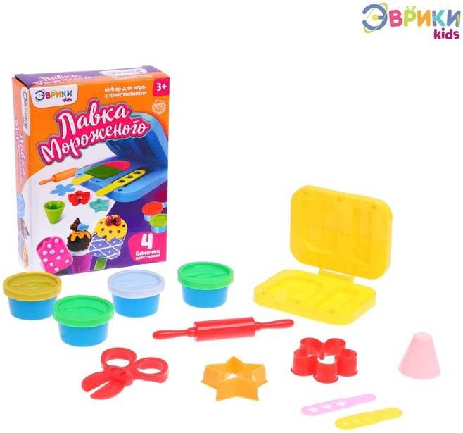 ЭВРИКИ "Лавка мороженого" - Набор для творчества пластилин