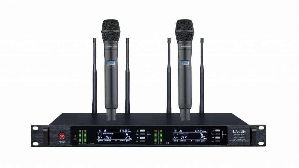 LAUDIO LS-Q7-2M Двухканальная вокальная радиосистема, 2 ручных передатчика,...