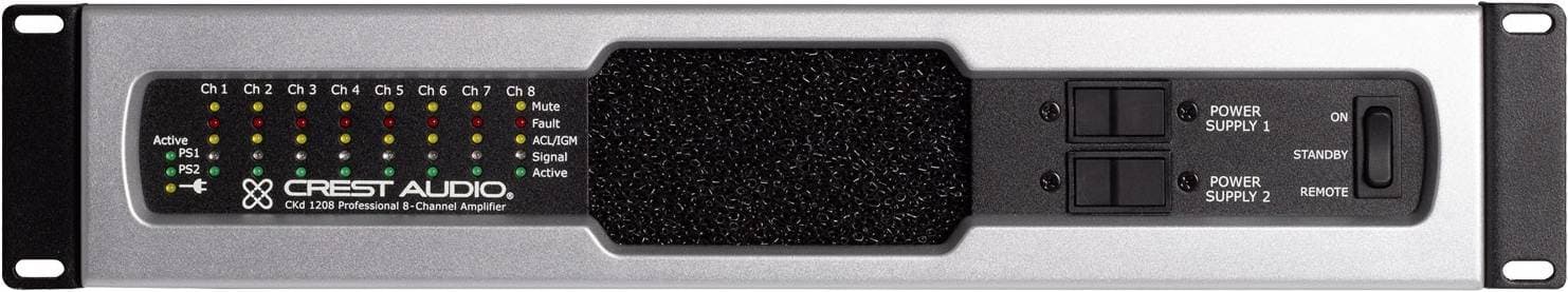 CREST AUDIO CKd 1208 усилитель D класса, 8 каналов, 1250 Вт на 4/8/70.7V/100V...