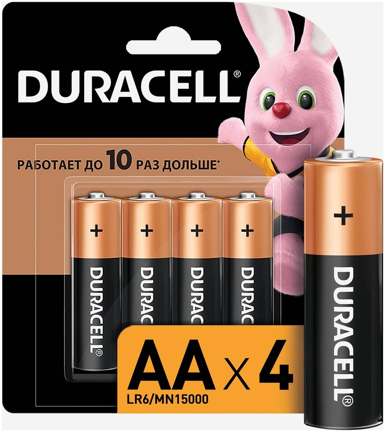 DURACELL LR6-4BL уп 4 шт - Батарейка тип AA