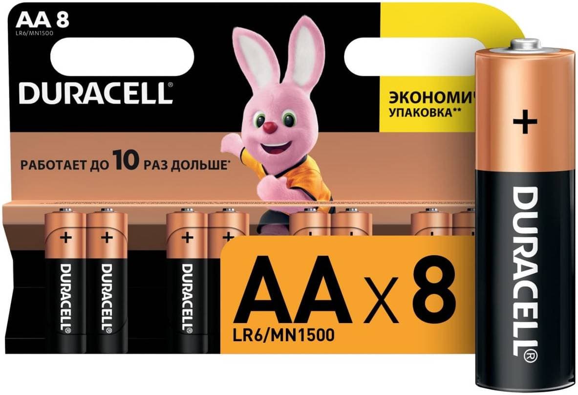 DURACELL LR6 BASIC NEW уп 8 шт - Батарейка тип AA