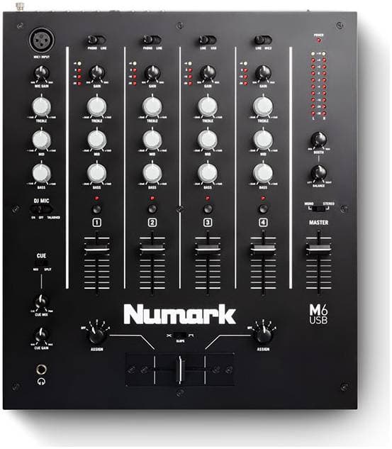 NUMARK M6 USB - DJ-микшерный пульт 3-х канальный, 6xRCA.