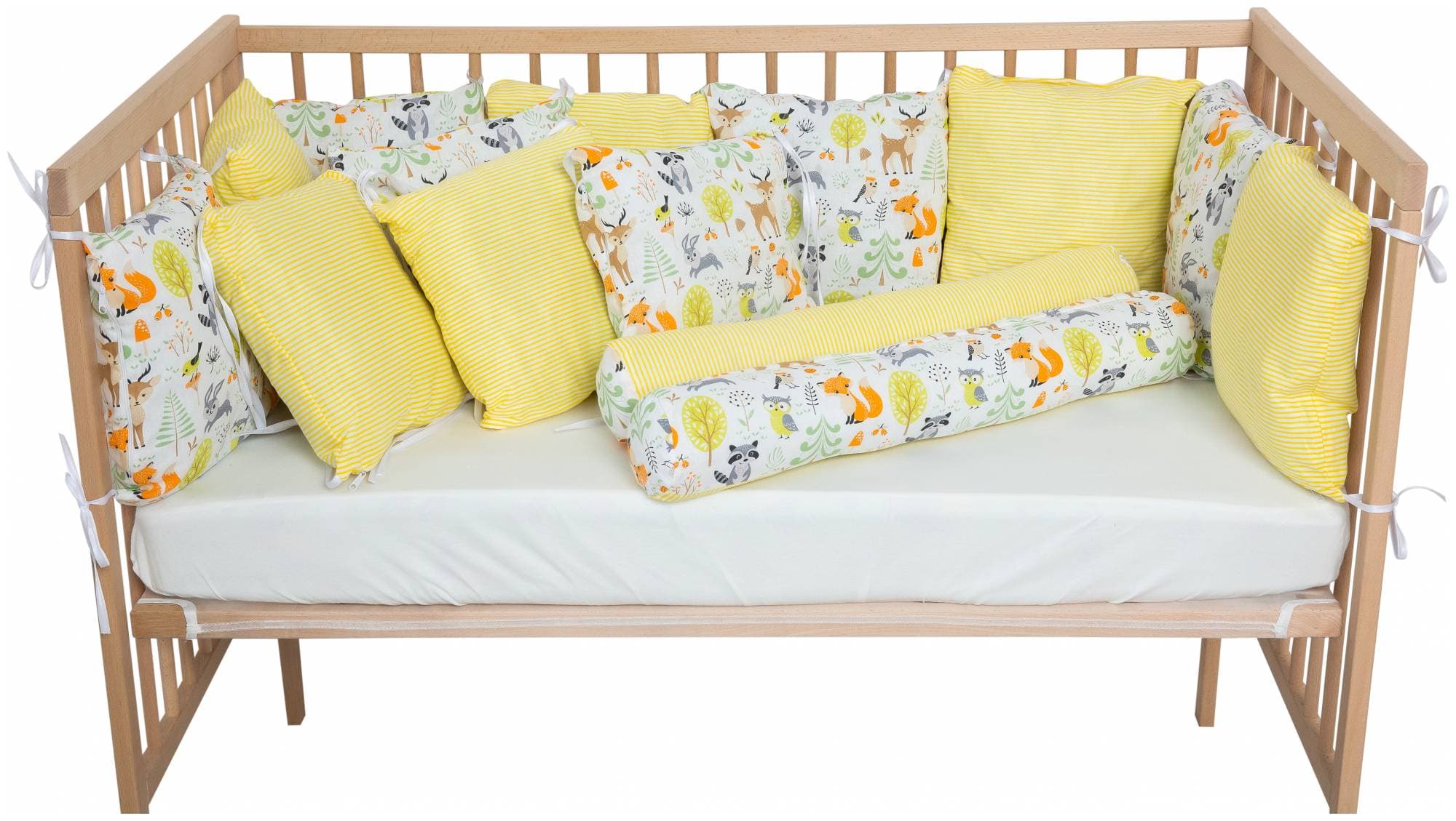 ВОМБАТИК Classic Collection Лесные звери - Комплект подушек-бортиков 3в1(14 предметов)