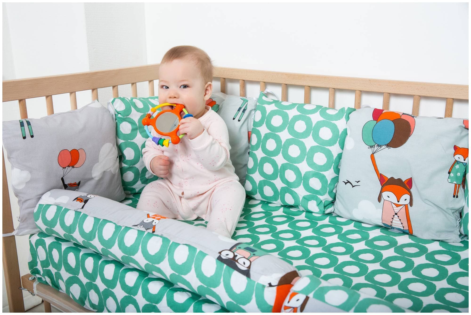 ВОМБАТИК Classic Collection Лисята - Комплект постельного белья 3 в 1 (17 предметов)