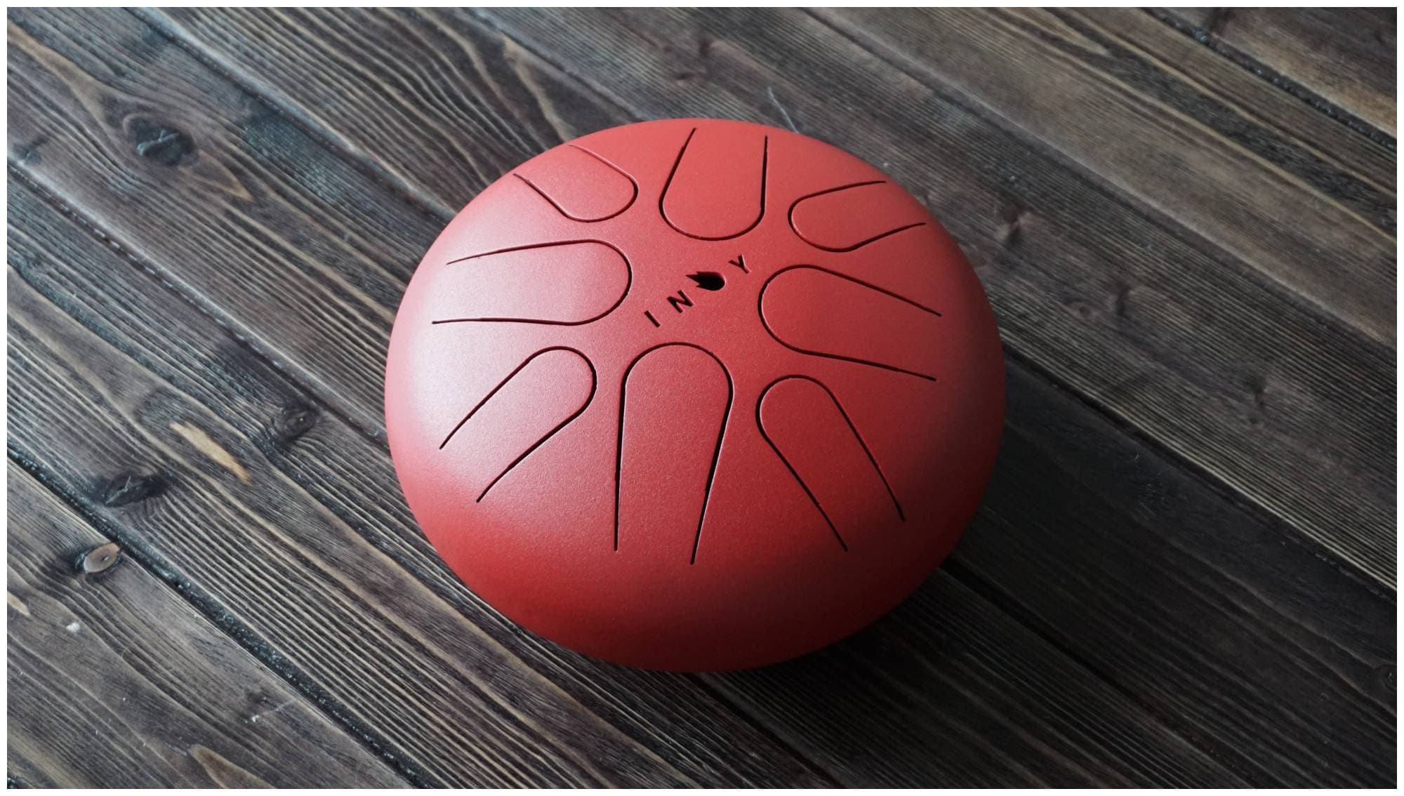 INOY Color Красный Муар с чехлом - Барабан язычковый Глюкофон